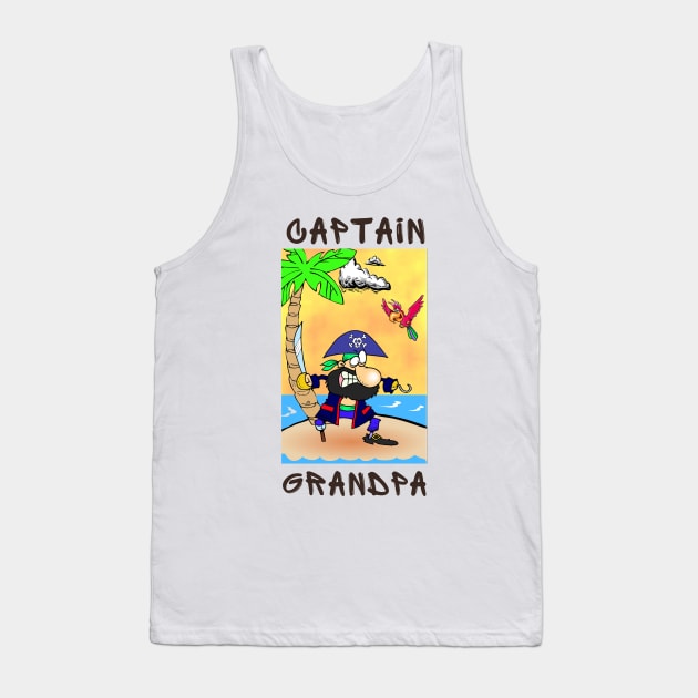 Captain grandpa Tank Top by IOANNISSKEVAS